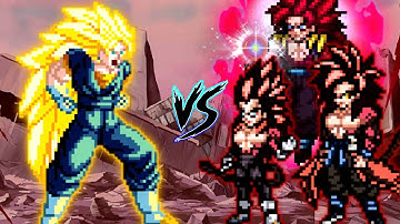 Super Vegito AI OP VS Fusion Xeno Gogeta SSJ4 V2 OP (Goku & Vegeta) in Jump Force Mugen