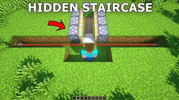 Easy 1 Wide HIDDEN Staircase in Minecraft 1.20 Survival!