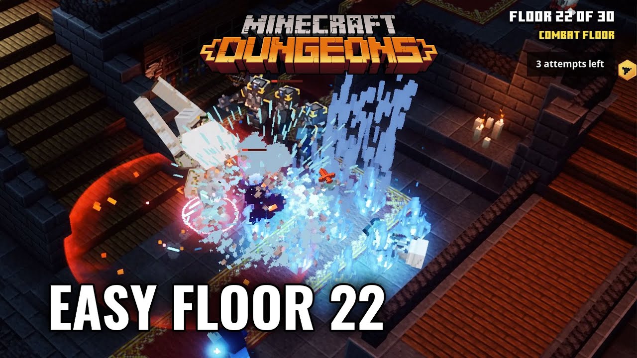 Easy Tower FLOOR 22 Apocalypse Clear (Guards Level) in Minecraft Dungeons Cloudy Climb