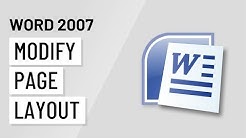 Word 2007: Modifying Page Layout - Durasi: 6.04. 