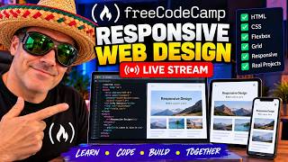 🔴 LIVE: Can I Complete freeCodeCamp Responsive Web Design 💻🔥