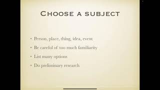 Profile Essay