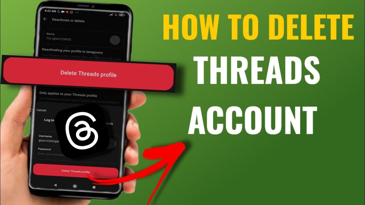 How To Delete Threads Account Permanently  English
