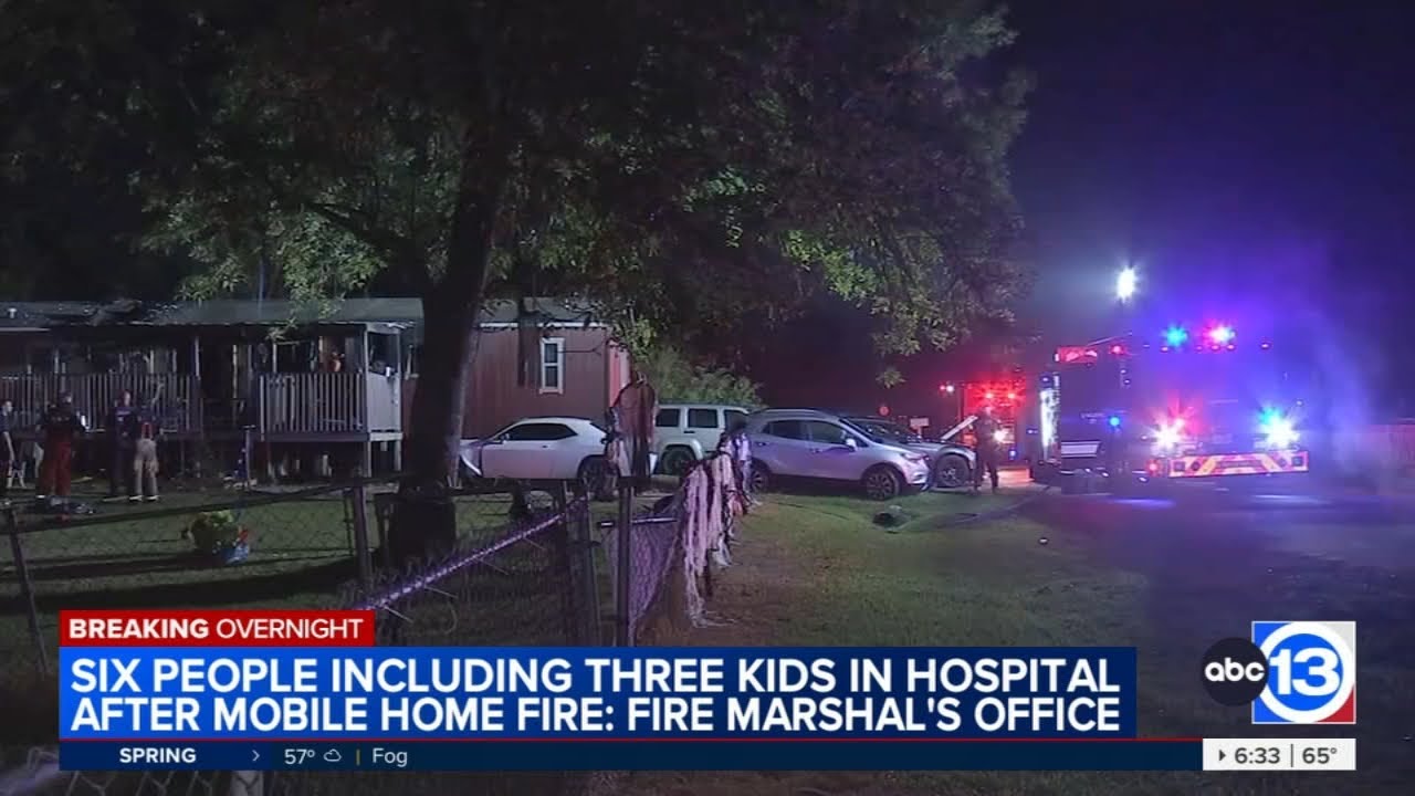 Mobile home fire sends 6 people to the hospital in east Harris County ...