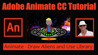 Adobe Animate Using the Library - Drawing Alien Creatures