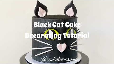 Black Cat Cake Decorating Tutorial