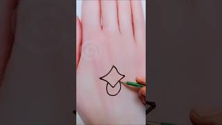 Easy Mehndi Design for beginners ✨ | Step by step minimal mehndi design ⭐ | Less is mero treng#viral