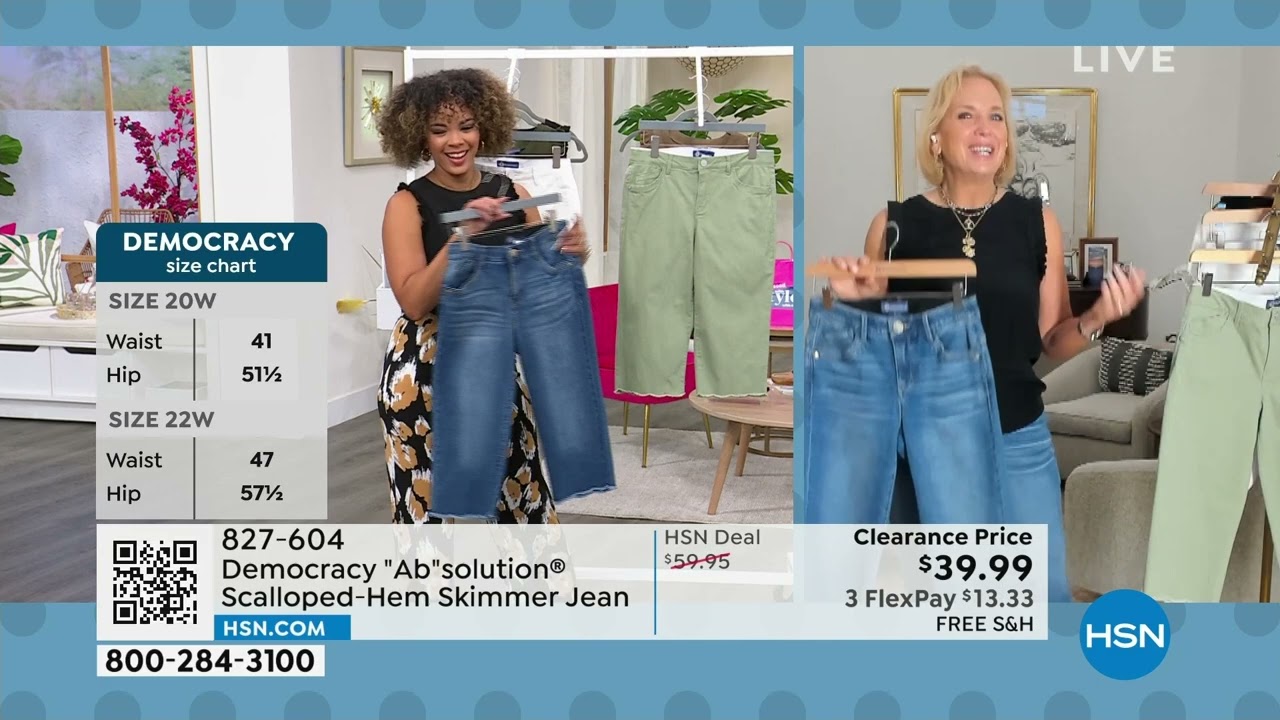 Democracy "Ab"solution ScallopedHem Skimmer Jean