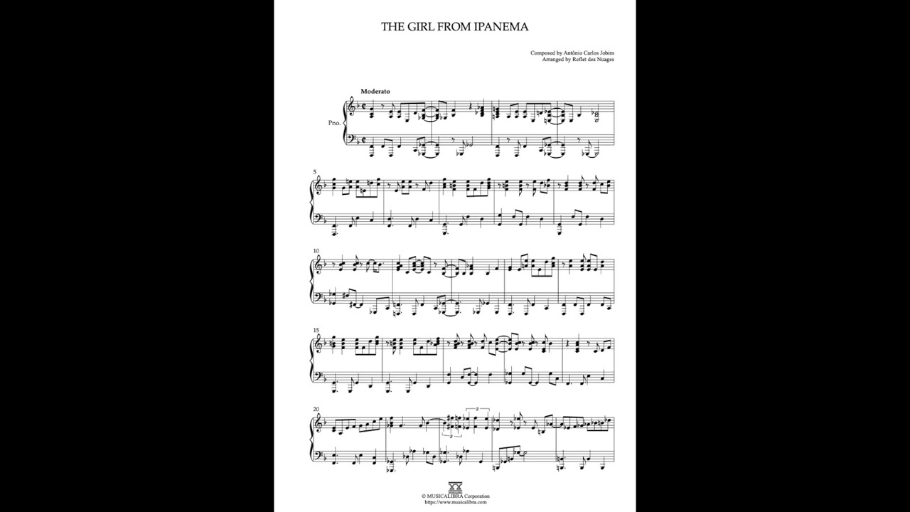 PIANO SOLO 楽譜] The Girl From Ipanema ピアノ 編曲 楽譜