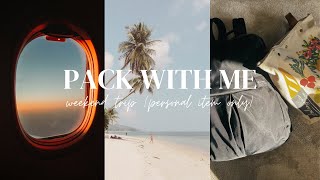 minimalist pack with me (personal item only) | beach vacation