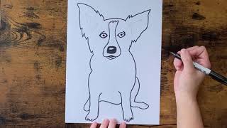 Learn about George Rodrigue - and draw his blue dog