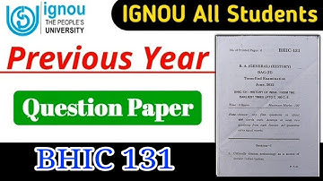 BHIC 131 Previous year question paper June 2022 || BHIC 131 Question paper || IGNOU #ignou