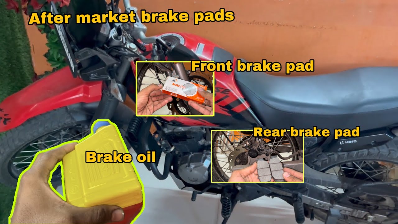 Xpulse 200 4v front / rear brake pad and brake oil dot 4 change