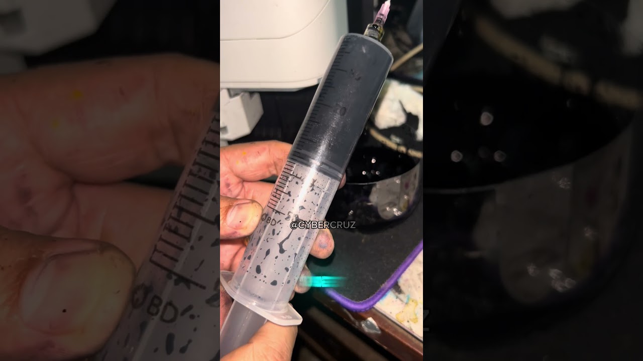 How much ink is wasted in power cleaning on Epson printer? 