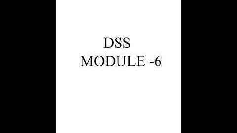ktu dss module  6 notes