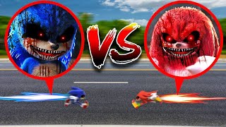 DROHNE überwacht SONIC.EXE VS KNUCKLES in REAL LIFE in SONIC ISLAND!