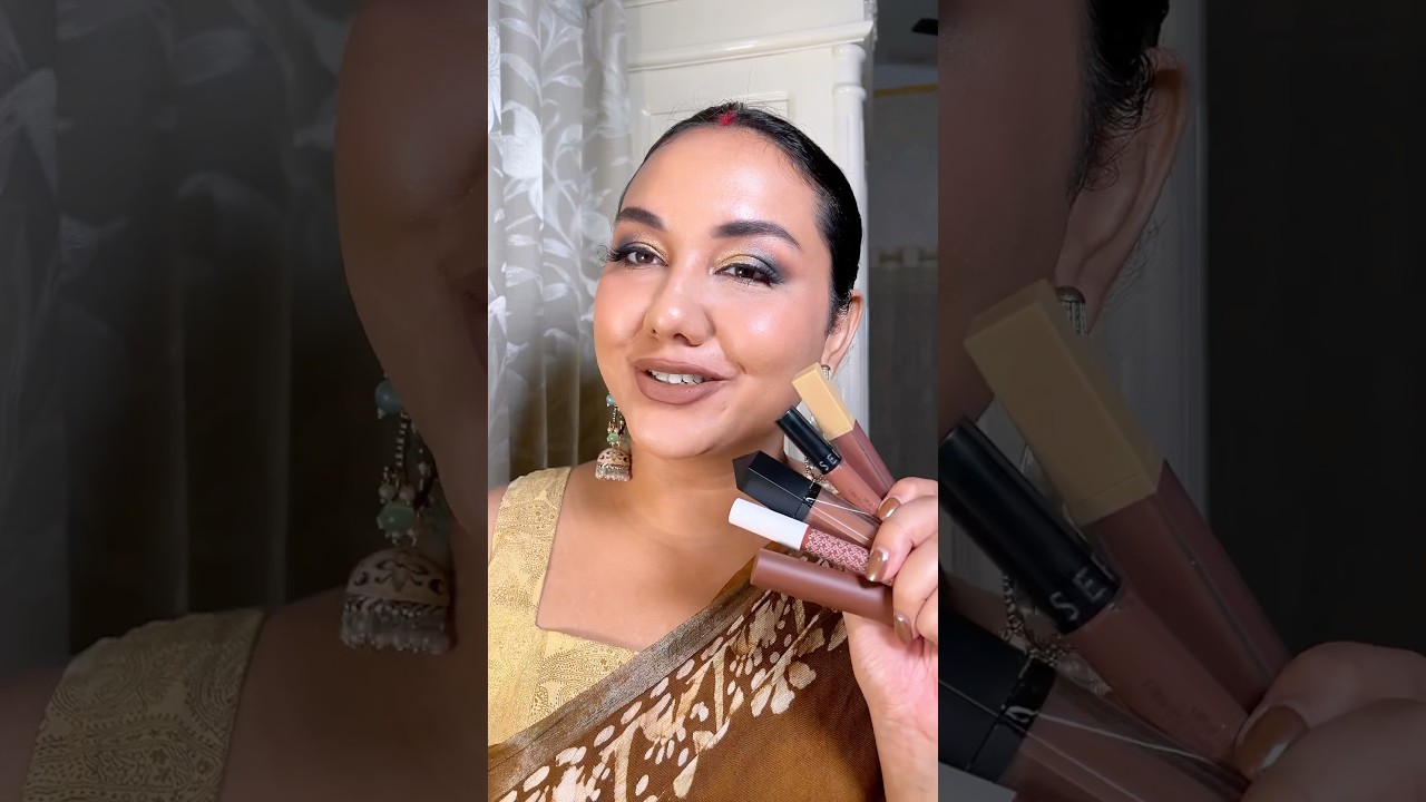 Nude brown liquid lipstick 🤎✨for Indian skin