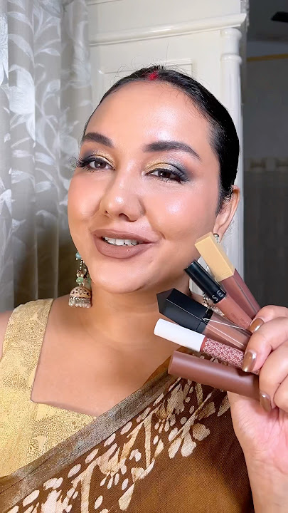 Nude brown liquid lipstick 🤎✨for Indian skin