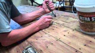 57 Chris Craft Special Sportsman Pulling Bottom Plank Screws a New Way 6 17 2015