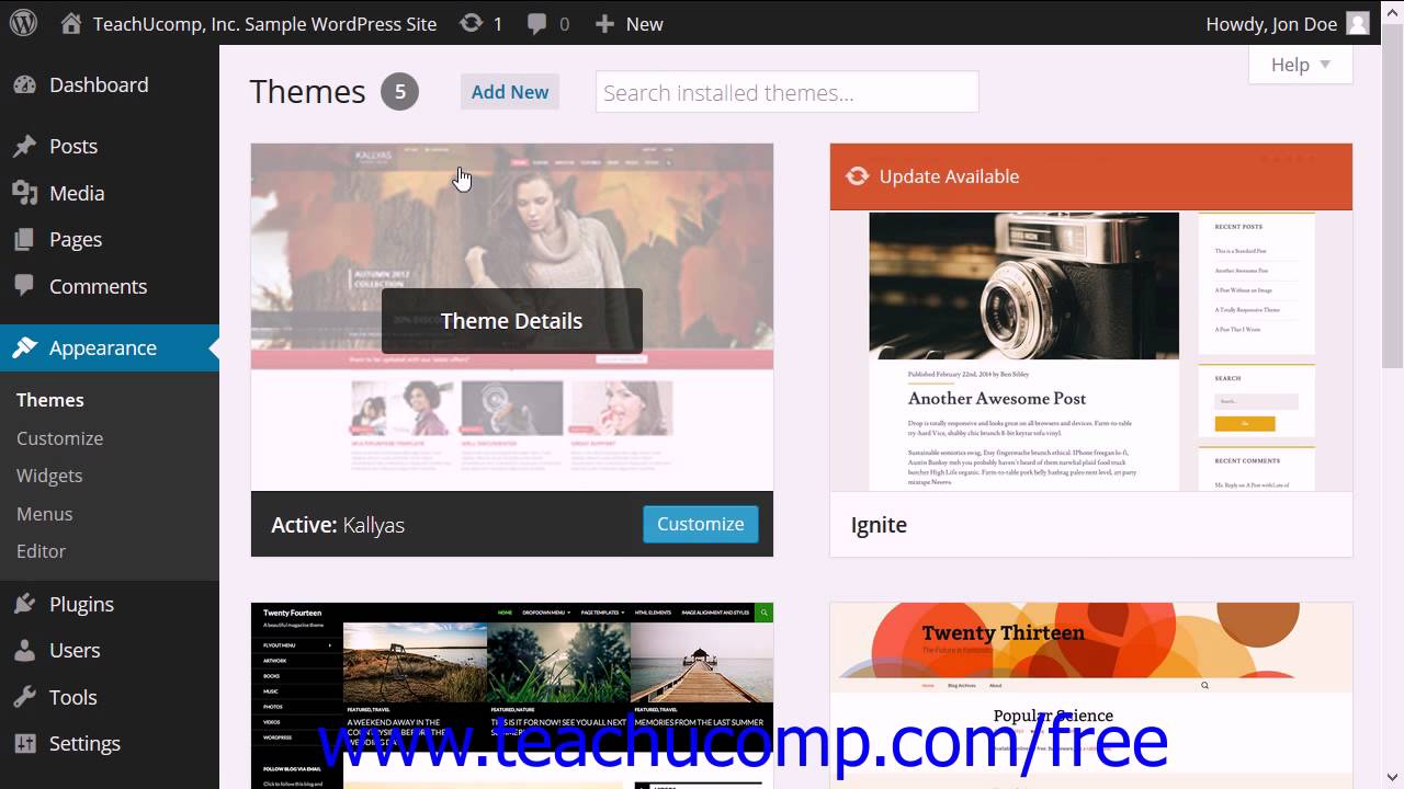 WordPress 4.0 Training Tutorial Introduction to WordPress - YouTube