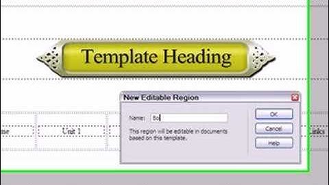 Designing  a Website Template Using Dreamweaver