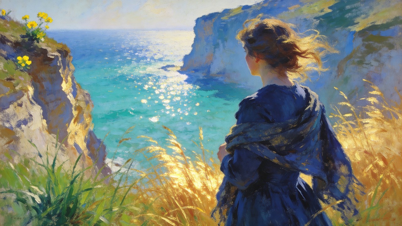 Spring in France | Monet Inspired Woman in Nature | Impressionist Art