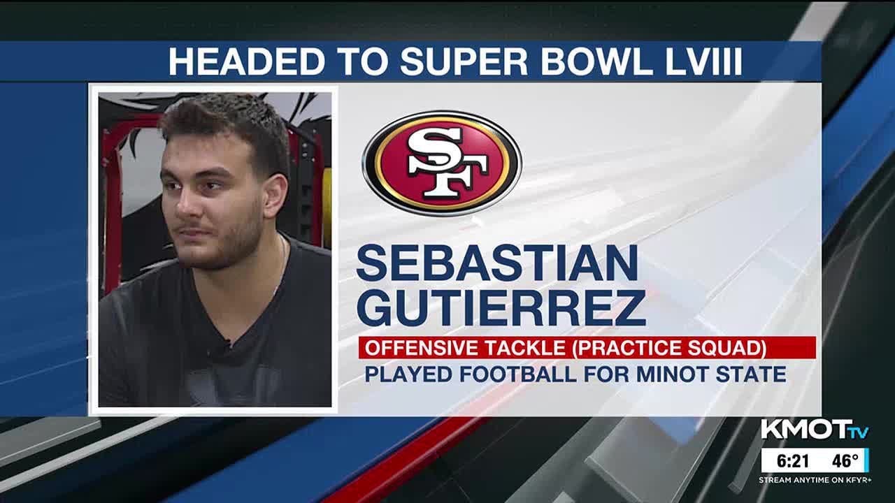 Former Minot State football player Sebastian Gutierrez headed to Super Bowl with 49ers