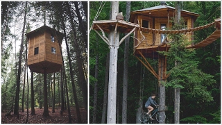 Famous Touring Ethan's 360° Rotating Tree House and Bicycle Elevator Tree House Profile
