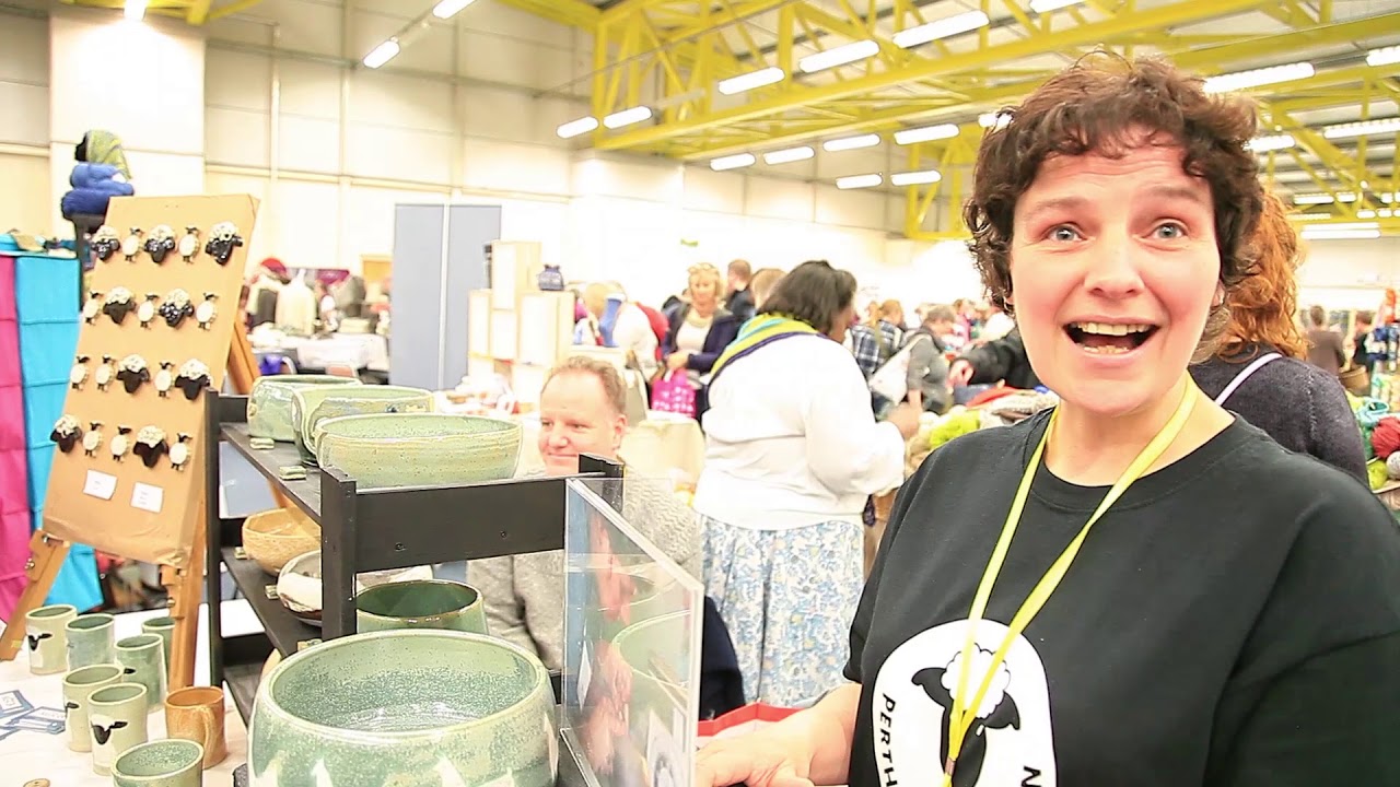 Busy Mrs B at Perth Festival of Yarn 2017