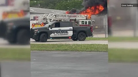 Firefighters extinguish fire at FedEx Freight in Beaumont, one responder transported as precaution