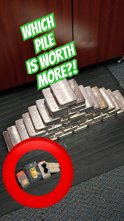 WHICH PILE IS WORTH MORE?!👀😳#gold #silver #bullion