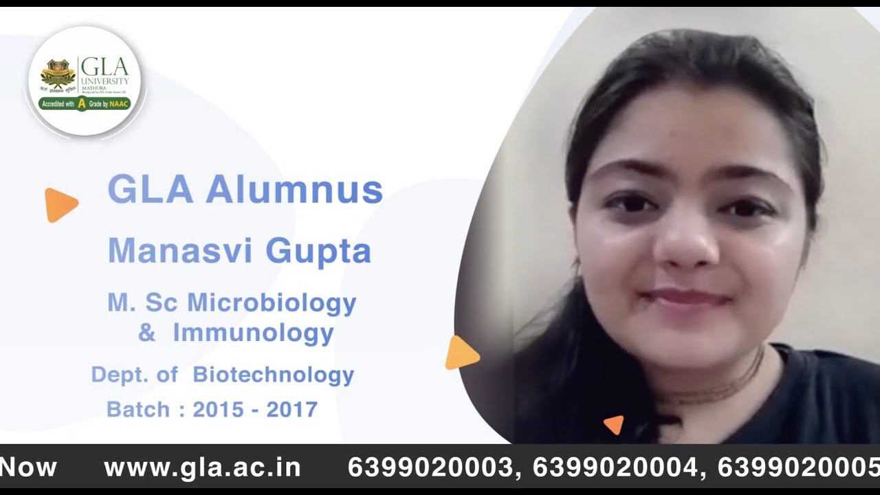 Alumni Testimonial | Manasvi Gupta | Working with 1mg Technologies | M.Sc. in Microbiology