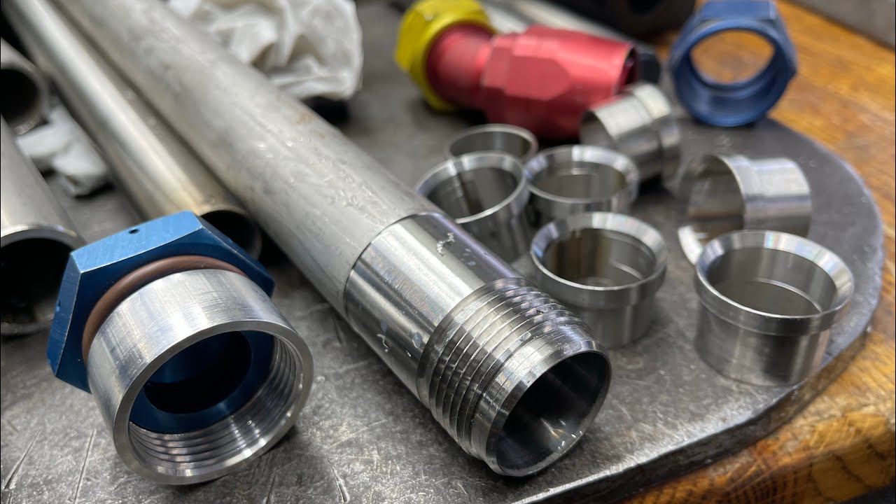 Make Stainless Hydraulic Fittings from Pipe - YouTube