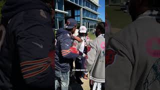 Kyle pulling up in Brenda's jacket 🥹 #crucialcatch #nfl #gameday