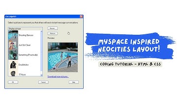 how to make this myspace inspired neocities layout - html & css tutorial