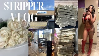 STRIPPER VLOG♡: $2K in 2 days?! Try-on-haul, Club Drama, Sending off Packages, BOW-WOW at my club?ヅ