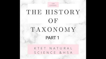 THE HISTORY OF TAXONOMY, KTET/HSA NATURAL SCIENCE