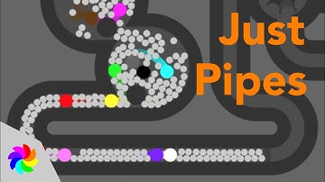 Racing Marbles In The Pipeline - Algodoo Marble Race