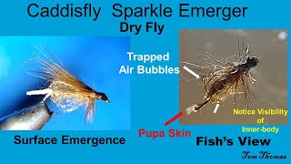 Caddisfly Sparkle Emerger Pattern  Dry Variant