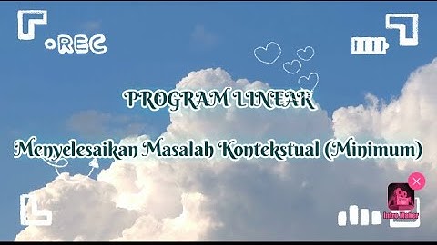 Trik Cepat Program Linear (Minimum)