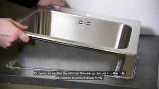 Silikonering av hull i benkeplate | Montera