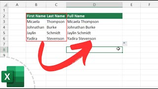 How to Combine First and Last Name in Excel