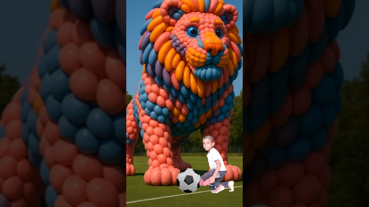 🔥 Giant Balloon Tiger Turns Real & Roars Loudly in Open Field 🐅 | Epic Viral Animal Transformation