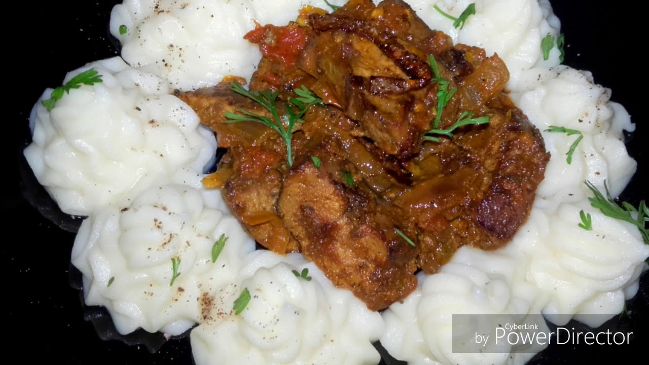 Foie de volaille/foie en sauce à la marocaine /purée pomme d terre/كبدة مشرملة YouTube