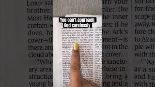🔥 God is not casual 😳 (Leviticus 16:2)
