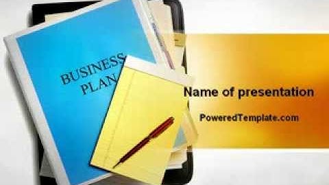 Business Plan Stack Of Papers PowerPoint Template by PoweredTemplate.com