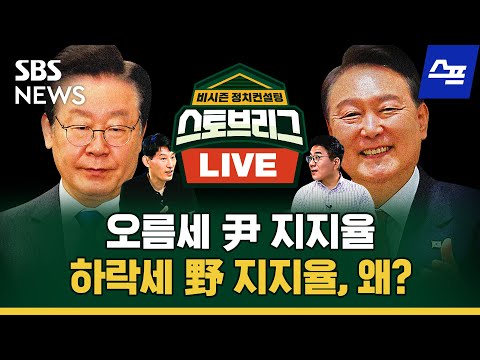 [스프 <strong>LIVE</strong>] 오름세 尹 지지율.. 하락세 野 지지율, 왜? (<strong>ft</strong>. 윤태곤, 박성민) / 정치스토브리그 / SBS
