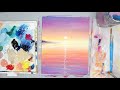 Tropical Sunset Acrylic Painting Tutorial