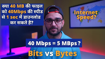 Bits vs Bytes, Why internet speeds are always in bits per second.[In Hindi]