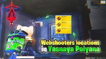 4 MYSTERY WEBSHOOTERS LOCATION IN YASNAYA POLYANA/BGMI 1.8 SPIDERMAN UPDATE🕸🔥